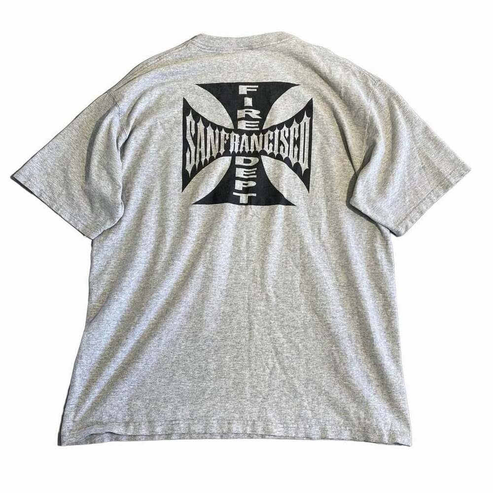 Fruit Of The Loom San Francisco Fire Dept T-Shirt Size XL Gray Cotton
